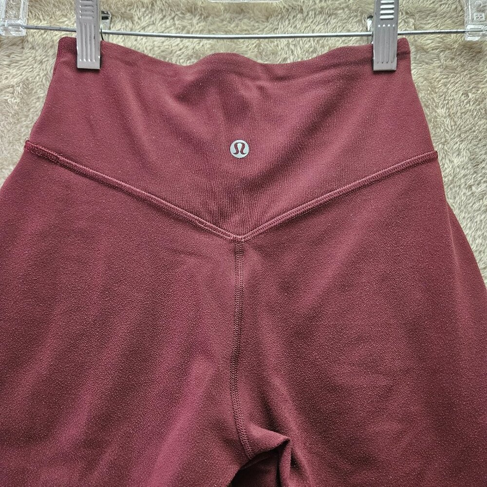 Lululemon Align High-Rise Joggers Leggings Women's Size 0 Burgundy Pants - Picture 3 of 9